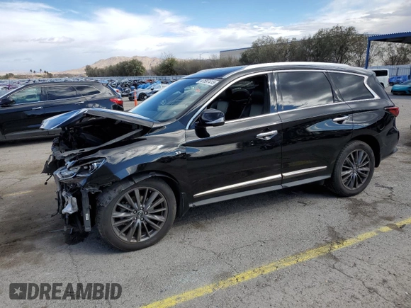 2020 Infiniti QX60 Luxe with VIN 5N1DL0MN8LC526339, listed as a Copart auction lot 47597415 with 101,540 mi miles and Salvage Title. Bid and sale history available at DreamBid. Image 1.