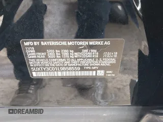 2020 BMW X3 sDrive30i with VIN 5UXTY3C01L9B58559, listed as a IAAI auction lot 41531605 with 120,594 mi miles and . Bid and sale history available at DreamBid. Image 9.