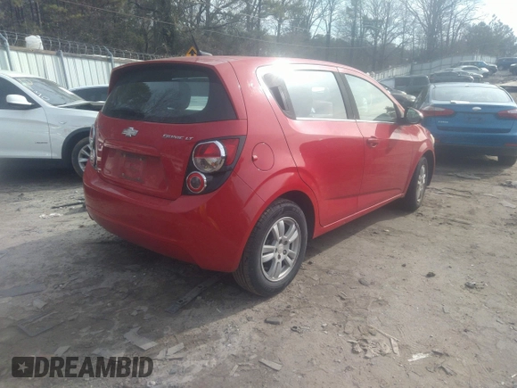 2013 Chevrolet Sonic LT with VIN 1G1JC6SH4D4205877, listed as a IAAI auction lot 41461380 with 113,780 mi miles. Bid and sale history available at carsss.com. Image 3.