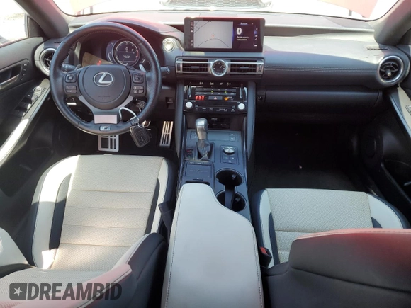 2022 Lexus IS 500 F Sport Performance with VIN JTHAP1D29N5001996, listed as a Copart auction lot 52980095 with 28,452 mi miles and Clean title. Bid and sale history available at DreamBid. Image 8.