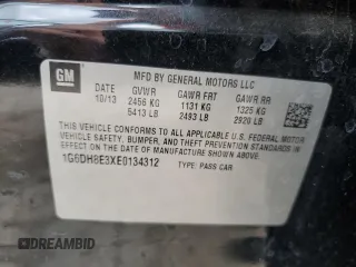 2014 Cadillac CTS with VIN 1G6DH8E3XE0134312, listed as a Copart auction lot 61556874 with 77,194 mi miles and Salvage Title. Bid and sale history available at DreamBid. Image 12.