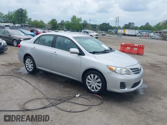 2013 Toyota Corolla L with VIN 5YFBU4EE0DP172081, listed as a IAAI auction lot 42115933 with 144,319 mi miles and . Bid and sale history available at DreamBid. Image 1.