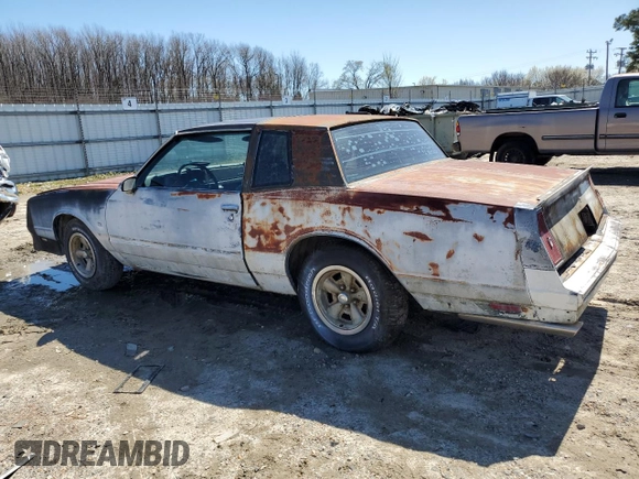 1986 Chevrolet Monte Carlo Sport SS с VIN 1G1GZ37H5GR136544, выставлен на аукционе Copart как лот 49601725 с пробегом 50 230 миль миль и Чистый • Clean title. История ставок и продаж доступна на DreamBid. Изображение 2.