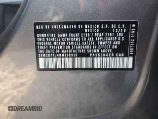 2017 Volkswagen Jetta S with VIN 3VW2B7AJ4HM298920, listed as a Copart auction lot 61734125 with 84,786 mi miles and Salvage title. Bid and sale history available at DreamBid. Image 13.