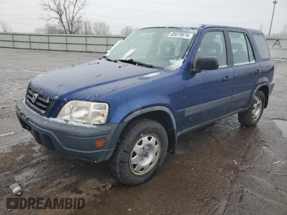 1999 Honda CR-V LX with VIN JHLRD1848XC080829, listed as a Copart auction lot 41692535 with 160,990 mi miles and Salvage Title. Bid and sale history available at carsss.com. Image 1.