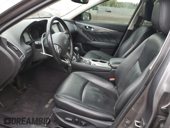 2015 Infiniti Q50 Premium with VIN JN1BV7AR1FM399537, listed as a Copart auction lot 58792395 with 179,391 mi miles and Salvage title. Bid and sale history available at DreamBid. Image 7.