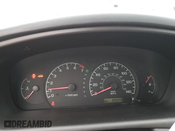 2002 Hyundai Elantra GLS with VIN KMHDN45D42U292698, listed as a Copart auction lot 52349925 with 99,424 mi miles and Salvage title. Bid and sale history available at DreamBid. Image 9.