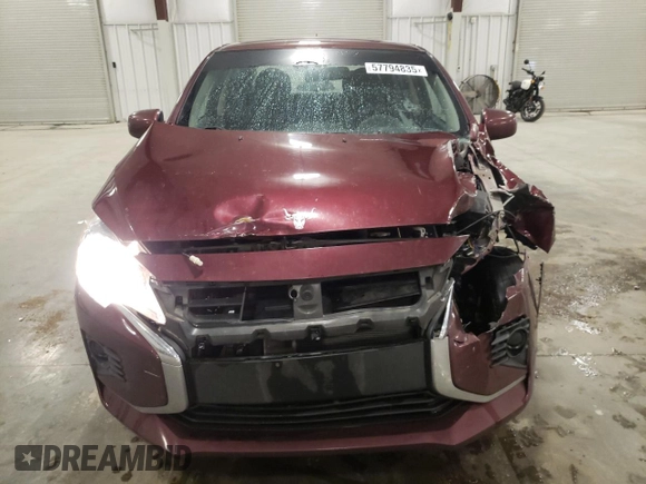2021 Mitsubishi Mirage ES with VIN ML32FUFJ9MHF01299, listed as a Copart auction lot 57794835 with 85,816 mi miles and Salvage title. Bid and sale history available at DreamBid. Image 5.