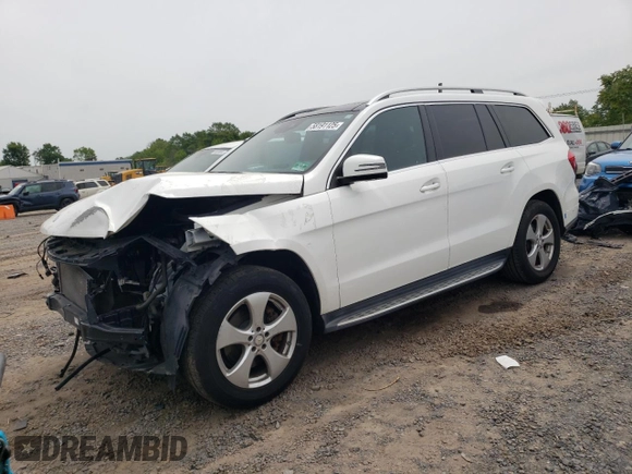 2017 Mercedes-Benz GLS 450 z VIN 4JGDF6EE4HA774258, wystawiony jako Copart lot #58191125 z przebiegiem 62 891 mil mil oraz Szkoda całkowita • Salvage title. Historia ofert i sprzedaży dostępna na DreamBid. Obrazek 1.