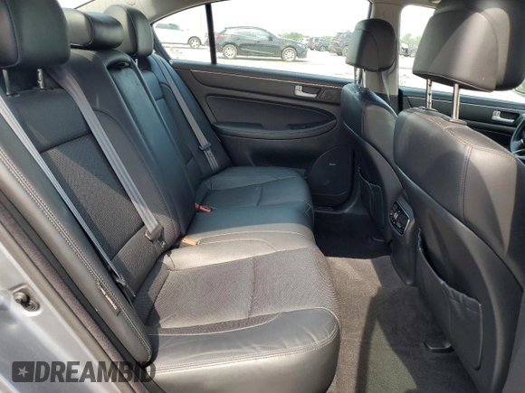 2013 Hyundai Genesis 3.8L with VIN KMHGC4DD4DU256047, listed as a Copart auction lot 54706445 with 122,891 mi miles and Salvage Title. Bid and sale history available at DreamBid. Image 10.