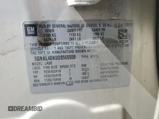 2013 Chevrolet Captiva Sport LTZ z VIN 3GNAL4EK9DS565558, wystawiony jako Copart lot #50793615 z przebiegiem 147 946 mil mil oraz Szkoda całkowita • Salvage title. Historia ofert i sprzedaży dostępna na DreamBid. Obrazek 13.