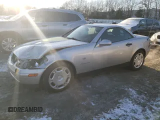1999 Mercedes-Benz SLK-Class with VIN WDBKK47F7XF129086, listed as a Copart auction lot 42193745 with 96,684 mi miles and Clean Title. Bid and sale history available at carsss.com. Image 1.