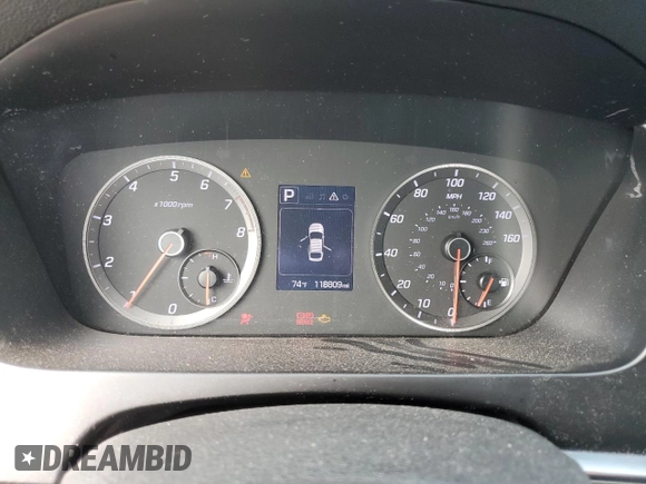 2015 Hyundai Sonata Sport with VIN 5NPE34AB3FH091362, listed as a Copart auction lot 45514825 with 118,809 mi miles and Salvage Title. Bid and sale history available at carsss.com. Image 9.