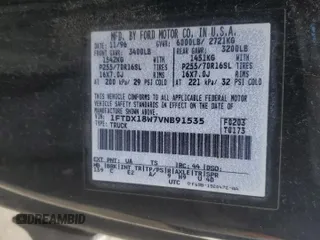 1997 Ford F-150 XL with VIN 1FTDX18W7VNB91535, listed as a Copart auction lot 47724665 with 206,357 mi miles and Clean Title. Bid and sale history available at carsss.com. Image 12.