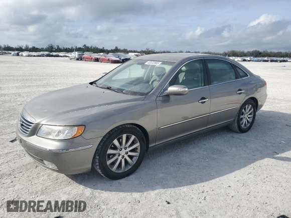2009 Hyundai Azera Limited with VIN KMHFC46FX9A373084, listed as a Copart auction lot 45532865 with 107,592 mi miles and Salvage title. Bid and sale history available at DreamBid. Image 1.