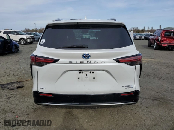 2023 Toyota Sienna Platinum with VIN 5TDESKFC5PS087348, listed as a Copart auction lot 45996745 with 30,307 mi miles and Salvage Title. Bid and sale history available at DreamBid. Image 6.