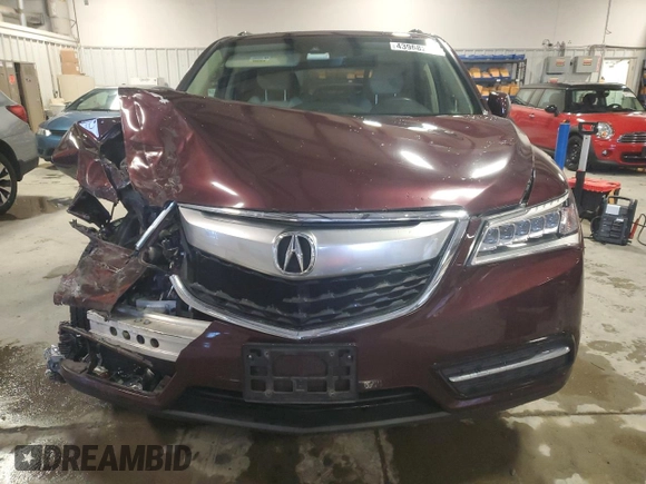 2016 Acura MDX w/Tech/Entertainment with VIN 5FRYD4H68GB007716, listed as a Copart auction lot 43968245 with 0 mi miles and Salvage Title. Bid and sale history available at carsss.com. Image 5.