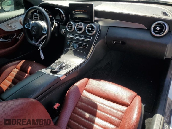 2017 Mercedes-Benz C 300 with VIN WDDWJ4JB1HF378289, listed as a Copart auction lot 52570555 with 106,355 mi miles and Salvage Title. Bid and sale history available at carsss.com. Image 8.