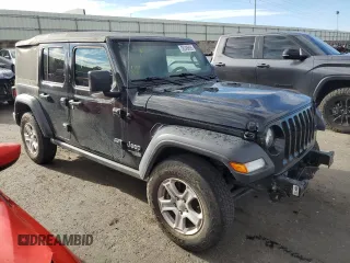 2021 Jeep Wrangler Unlimited Sport with VIN 1C4HJXDG5MW509925, listed as a Copart auction lot 56345885 with 25,549 mi miles and Salvage title. Bid and sale history available at DreamBid. Image 4.