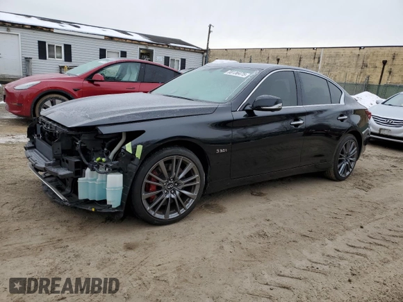 2019 Infiniti Q50 Red Sport 400 с VIN JN1FV7ARXKM800157, выставлен на аукционе Copart как лот 88136475 с пробегом 95 425 миль миль и Списание • Salvage title. История ставок и продаж доступна на DreamBid. Изображение 1.