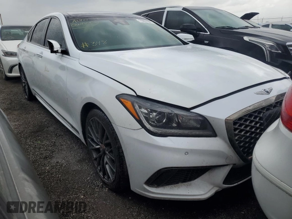 2019 Genesis G80 3.8L z VIN KMHGN4JEXKU289140, wystawiony jako Copart lot #76827084 z przebiegiem Nie podano mil oraz Nie do naprawy • Non repairable. Historia ofert i sprzedaży dostępna na DreamBid. Obrazek 4.