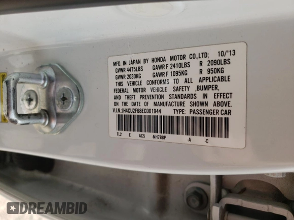 2014 Acura TSX Technology z VIN JH4CU2F68EC001944, wystawiony jako Copart lot #49894615 z przebiegiem 151 515 mil mil oraz Szkoda całkowita • Salvage title. Historia ofert i sprzedaży dostępna na DreamBid. Obrazek 12.
