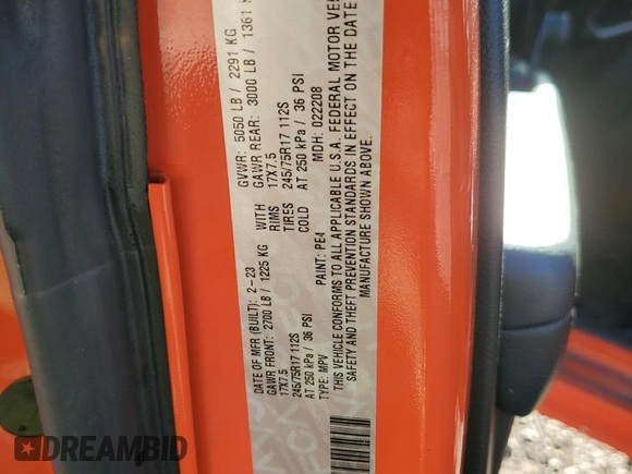 2023 Jeep Wrangler Sport z VIN 1C4HJXAG0PW668425, wystawiony jako Copart lot #74617754 z przebiegiem 21 796 mil mil oraz Szkoda całkowita • Salvage title. Historia ofert i sprzedaży dostępna na DreamBid. Obrazek 12.