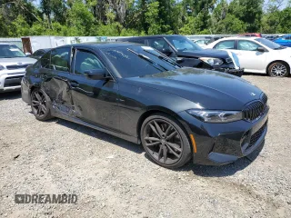 2023 BMW 3 Series 330i with VIN 3MW69FF0XP8D11104, listed as a Copart auction lot 52456275 with 0 mi miles and Salvage Title. Bid and sale history available at carsss.com. Image 4.