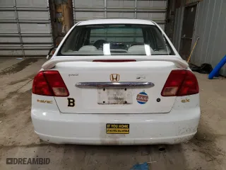 2002 Honda Civic EX with VIN 2HGES26842H507931, listed as a Copart auction lot 44452885 with 235,425 mi miles and Salvage Title. Bid and sale history available at carsss.com. Image 6.