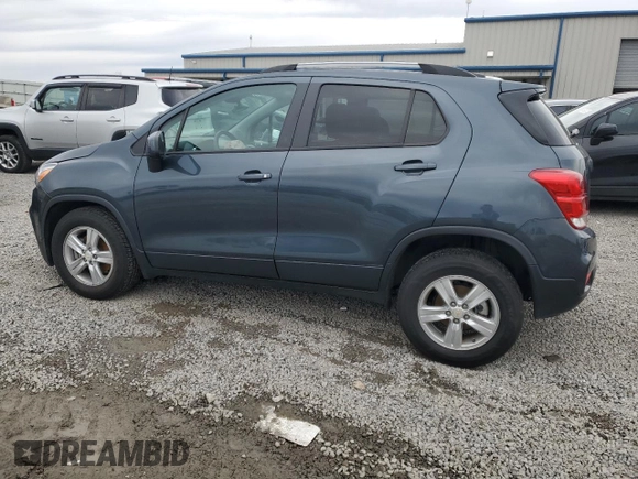 2021 Chevrolet Trax LT with VIN KL7CJPSM8MB373569, listed as a Copart auction lot 45627215 with 55,063 mi miles and Salvage Title. Bid and sale history available at carsss.com. Image 2.