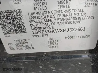 2023 Chevrolet Traverse LT Cloth with VIN 1GNEVGKWXPJ337661, listed as a IAAI auction lot 41915203 with 16,267 mi miles. Bid and sale history available at carsss.com. Image 9.
