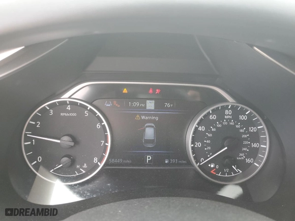 2020 Nissan Murano SL with VIN 5N1AZ2CJ2LN126163, listed as a Copart auction lot 53400585 with 58,449 mi miles and Salvage Title. Bid and sale history available at carsss.com. Image 9.