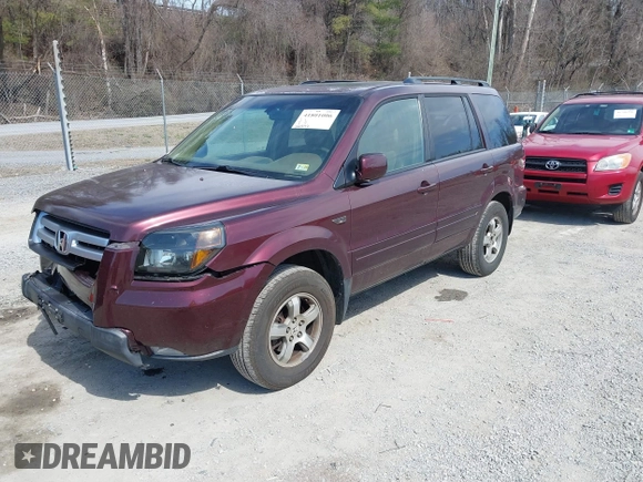 2007 Honda Pilot EX-L with VIN 5FNYF18587B021312, listed as a IAAI auction lot 41801006 with 261,842 mi miles. Bid and sale history available at carsss.com. Image 2.