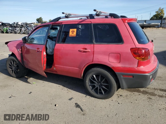 2004 Mitsubishi Outlander LS z VIN JA4LZ31F44U037794, wystawiony jako Copart lot #77416374 z przebiegiem 168 970 mil mil oraz Szkoda całkowita • Salvage title. Historia ofert i sprzedaży dostępna na DreamBid. Obrazek 2.