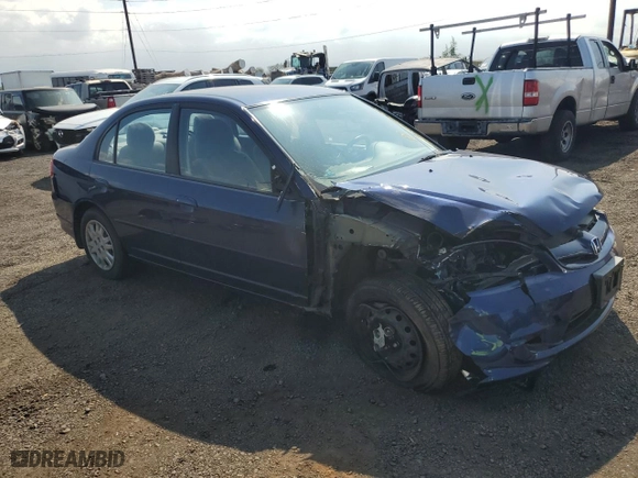2005 Honda Civic Sdn LX SSRS with VIN 2HGES16625H512381, listed as a Copart auction lot 45058335 with 36,378 mi miles and Salvage Title. Bid and sale history available at carsss.com. Image 4.