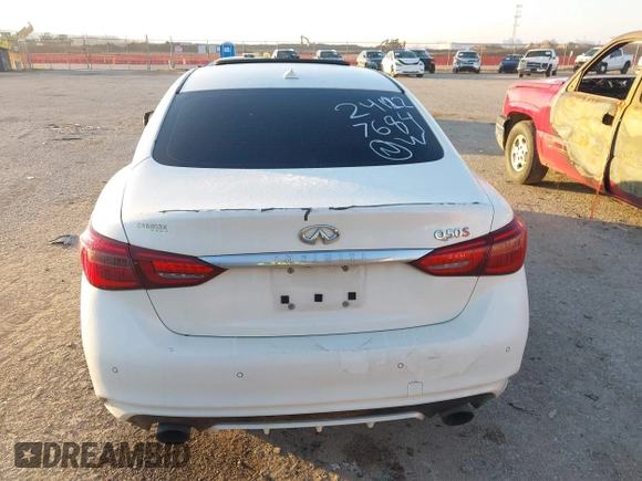 2018 Infiniti Q50 Red Sport 400 with VIN JN1FV7AP3JM461528, listed as a IAAI auction lot 41152839 with 91,500 mi miles and . Bid and sale history available at DreamBid. Image 16.