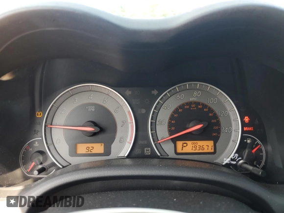 2010 Toyota Corolla с VIN 2T1BU4EE3AC496153, выставлен на аукционе Copart как лот 60561415 с пробегом 193 671 миль миль и Чистый • Clean title. История ставок и продаж доступна на DreamBid. Изображение 9.