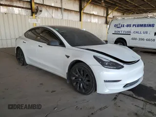2021 Tesla Model 3 Long Range with VIN 5YJ3E1EB4MF938427, listed as a Copart auction lot 88270665 with 67,246 mi miles and Salvage Title. Bid and sale history available at carsss.com. Image 4.