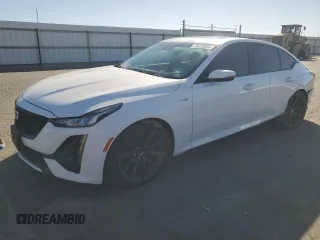 2020 Cadillac CT5 V-Series with VIN 1G6DR5RW1L0153683, listed as a Copart auction lot 76329804 with 16,633 mi miles and Salvage Title. Bid and sale history available at carsss.com. Image 1.
