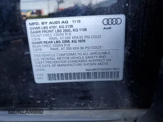 2016 Audi Q3 Premium Plus with VIN WA1BFCFS2GR010921, listed as a Copart auction lot 88348235 with 97,618 mi miles and Salvage Title. Bid and sale history available at carsss.com. Image 14.