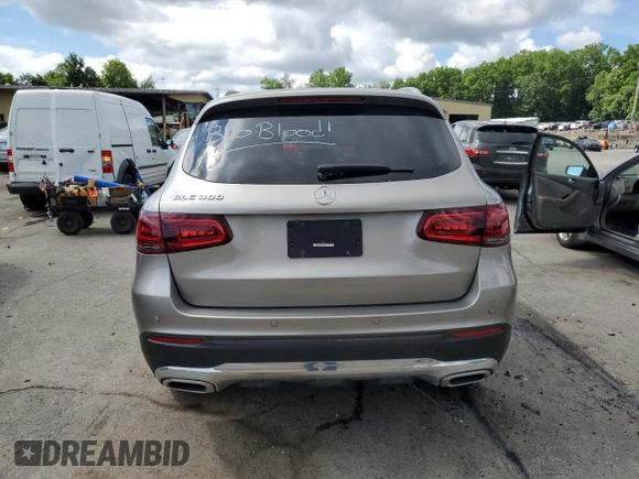 2020 Mercedes-Benz GLC 300 with VIN W1N0G8DB0LF809014, listed as a Copart auction lot 63771045 with 54,110 mi miles and Salvage title. Bid and sale history available at DreamBid. Image 6.
