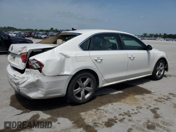 2013 Volkswagen Passat SE with VIN 1VWBH7A34DC060044, listed as a Copart auction lot 57180325 with 232,115 mi miles and Salvage title. Bid and sale history available at DreamBid. Image 3.