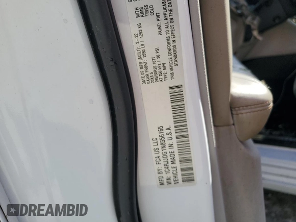 2022 Jeep Grand Cherokee Overland с VIN 1C4RJJDG1N8556165, выставлен на аукционе Copart как лот 70954164 с пробегом Не указан миль и На запчасти • Non repairable. История ставок и продаж доступна на DreamBid. Изображение 13.
