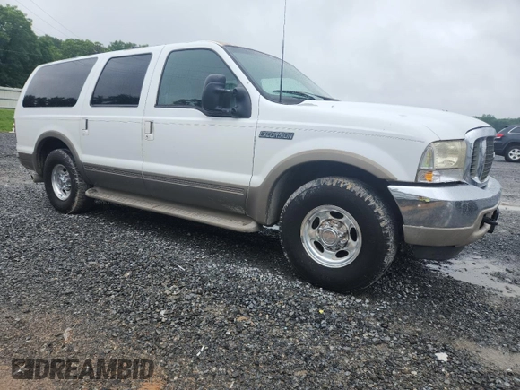2000 Ford Excursion Limited z VIN 1FMNU42S3YED08967, wystawiony jako Copart lot #60062035 z przebiegiem 212 040 mil mil oraz Czysty tytuł • Clean title. Historia ofert i sprzedaży dostępna na DreamBid. Obrazek 4.