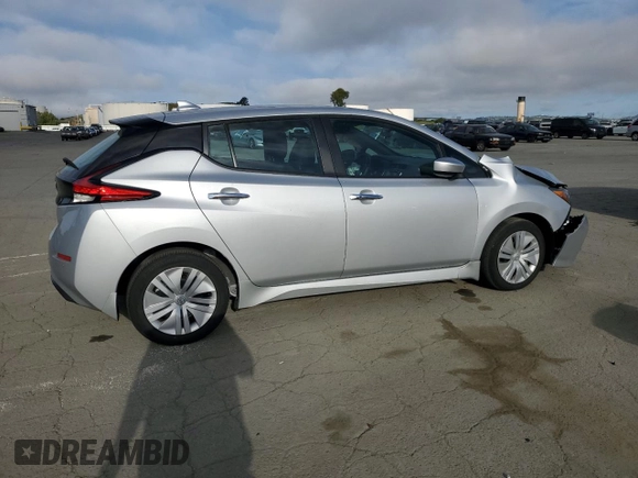 2023 Nissan LEAF S with VIN 1N4AZ1BV8PC556452, listed as a Copart auction lot 52210085 with 12,587 mi miles and Salvage Title. Bid and sale history available at DreamBid. Image 3.