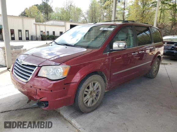 2010 Chrysler Town & Country Limited with VIN 2A4RR7DX3AR429082, listed as a Copart auction lot 51862665 with 180,693 mi miles and Clean Title. Bid and sale history available at carsss.com. Image 1.