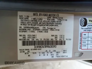 2009 Lincoln MKZ z VIN 3LNHM26T89R630393, wystawiony jako Copart lot #55234315 z przebiegiem 133 795 mil mil oraz Szkoda całkowita • Salvage title. Historia ofert i sprzedaży dostępna na DreamBid. Obrazek 12.