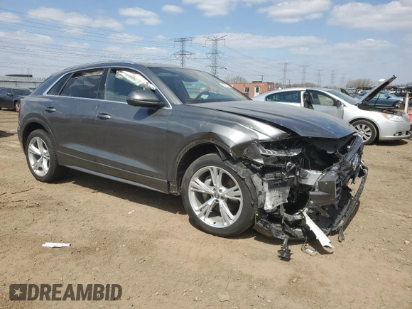 2019 Audi Q8 Premium Plus with VIN WA1BVAF14KD009032, listed as a Copart auction lot 52612715 with Not provided miles and Salvage title. Bid and sale history available at DreamBid. Image 4.