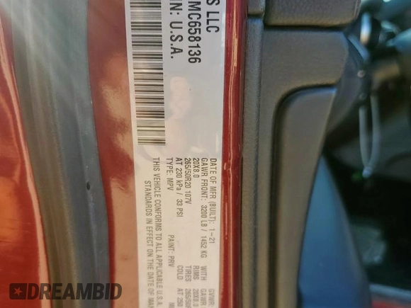 2021 Jeep Grand Cherokee High Altitude with VIN 1C4RJECG5MC658136, listed as a Copart auction lot 61076945 with Not provided miles and Salvage title. Bid and sale history available at DreamBid. Image 14.