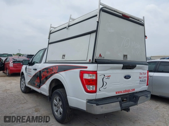 2021 Ford F-150 XL with VIN 1FTMF1CB7MKE81507, listed as a IAAI auction lot 41903595 with 71,860 mi miles and . Bid and sale history available at DreamBid. Image 3.